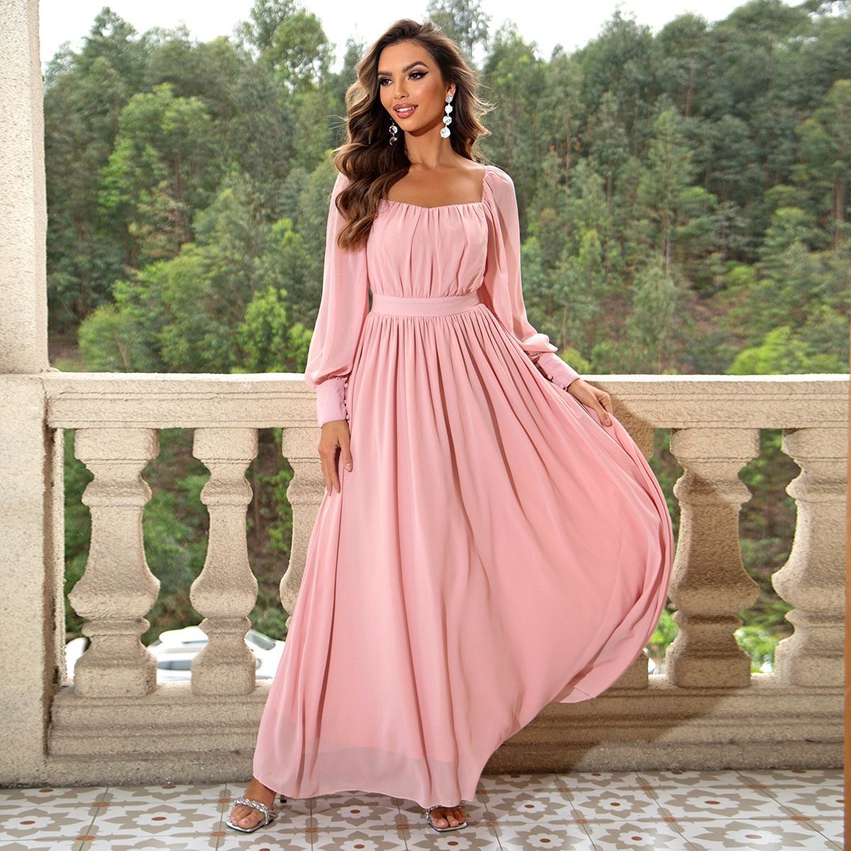 Gorgeous Simple Cute Fresh And Gentle Long Dress