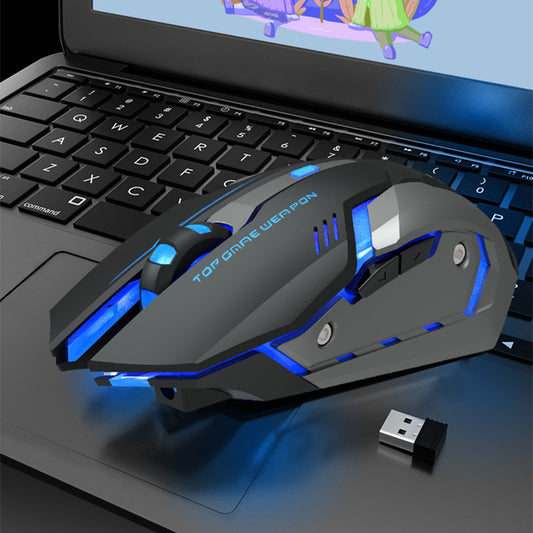 Souris de jeu silencieuse à chargement sans fil