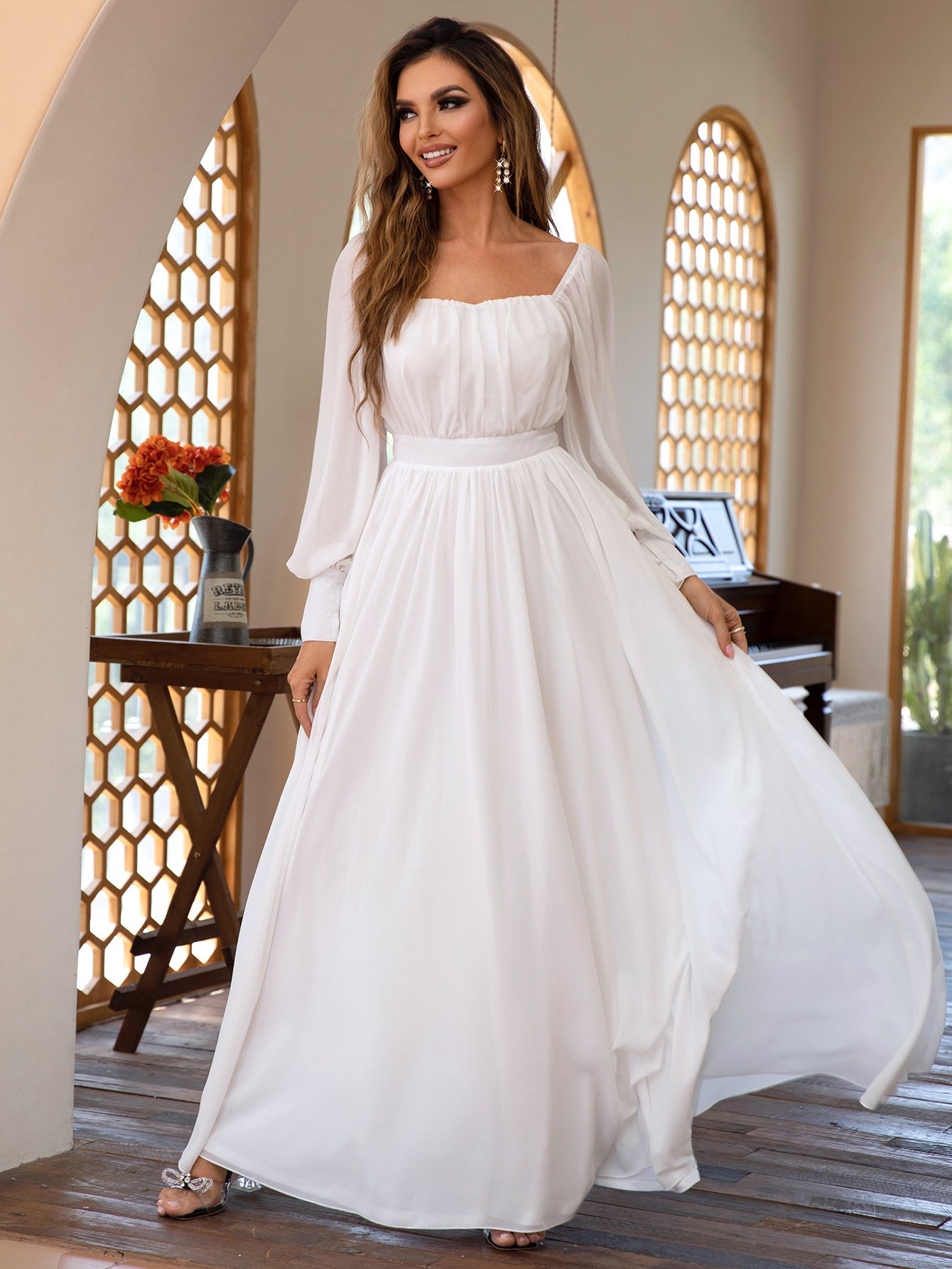 Gorgeous Simple Cute Fresh And Gentle Long Dress