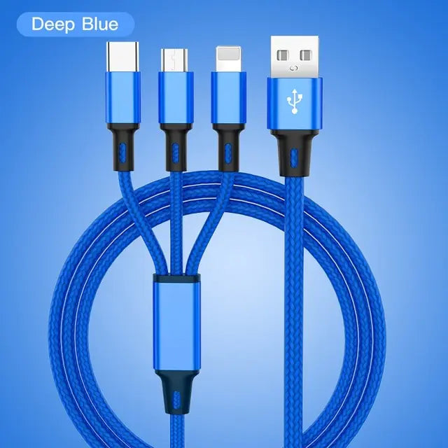 3 in 1 USB Cable For iPhone and Android