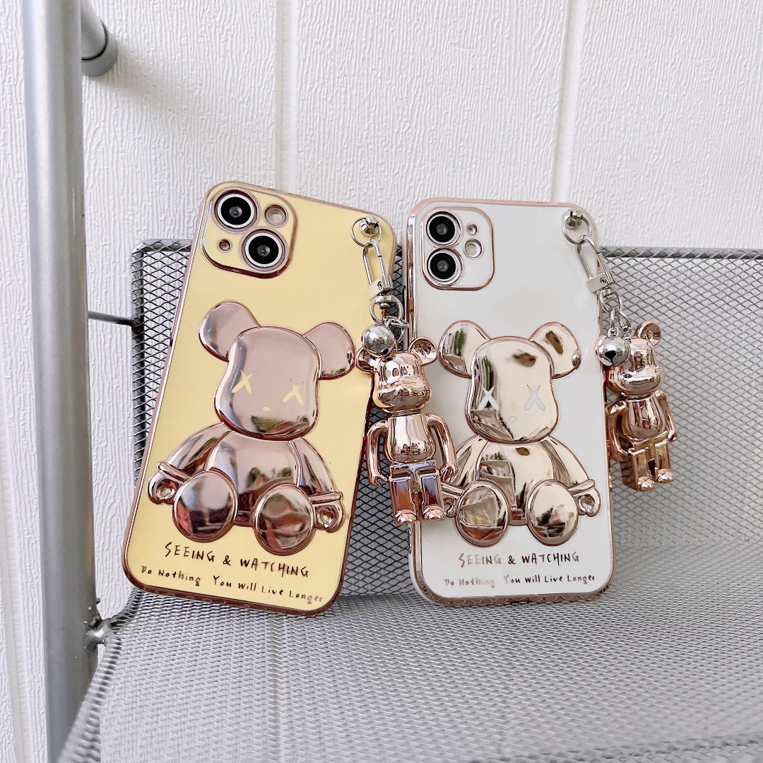 3D Bear Chain Phone Case for iPhones