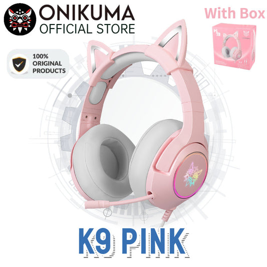 Cute Cat Ear Headphone with Mic, Pink