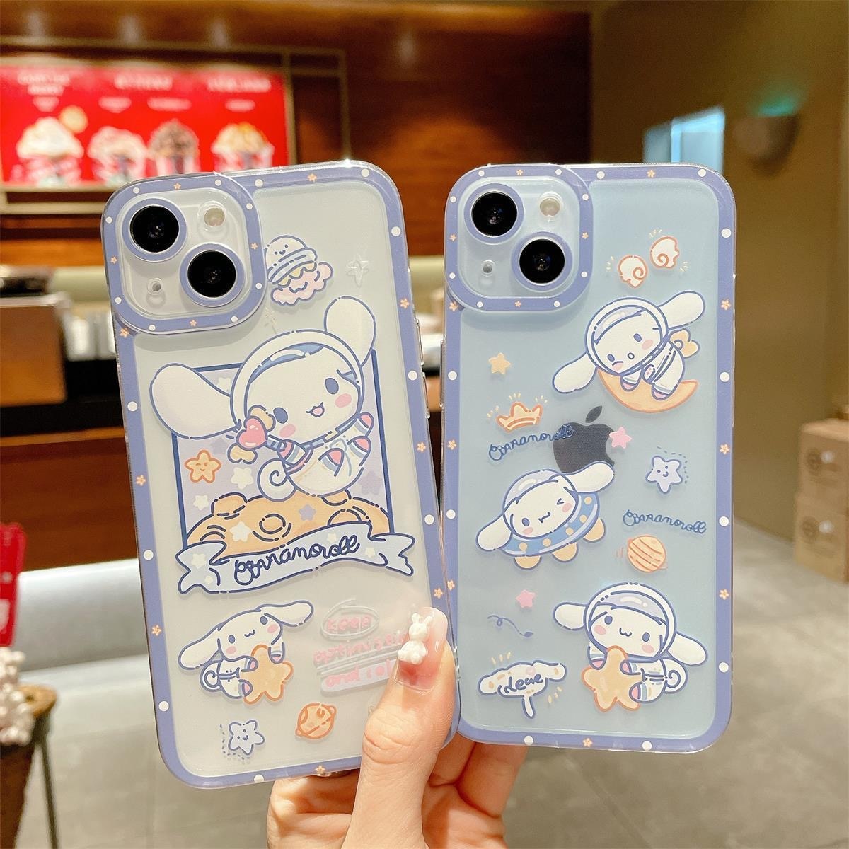 Cinnamoroll Sanrio With Quicksand Stand Phone Case