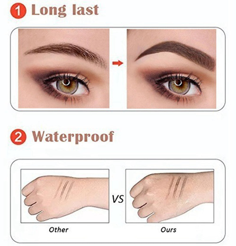 3D 5 Color Waterproof Natural Eyebrow Pencil