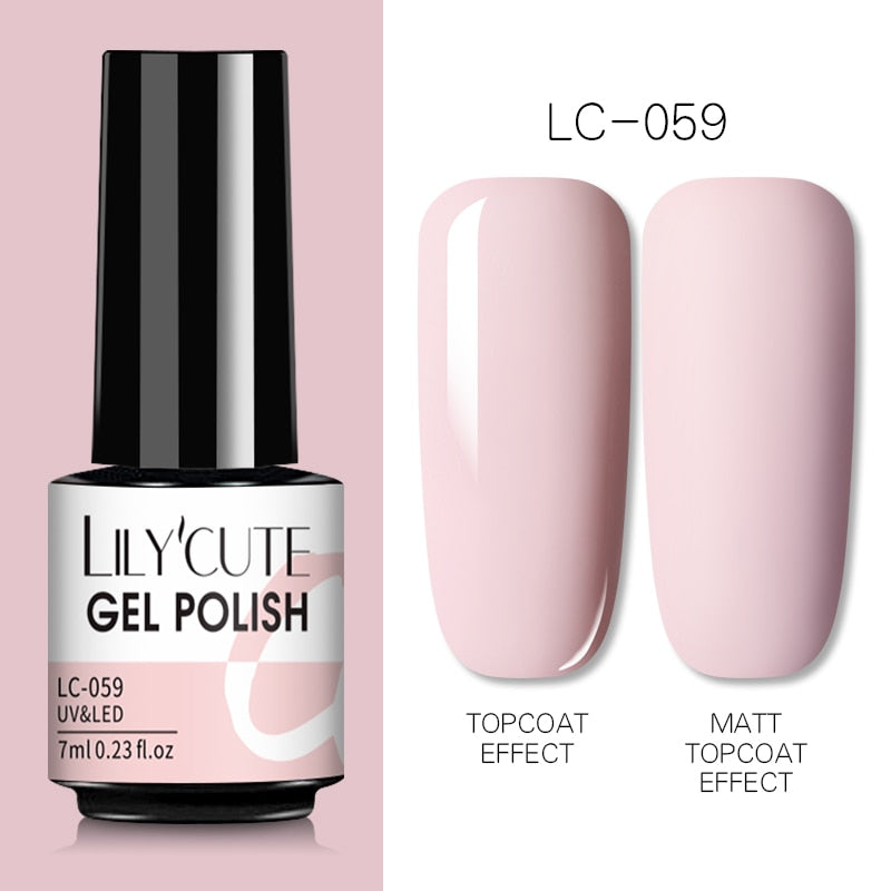 7 ml Gel-Nagellack Nude Vernis Semi-permanenter Nagellack für Nägel Tränken Sie UV-LED-UV-Gel-DIY-Nagelkunst-Gel-Lacke