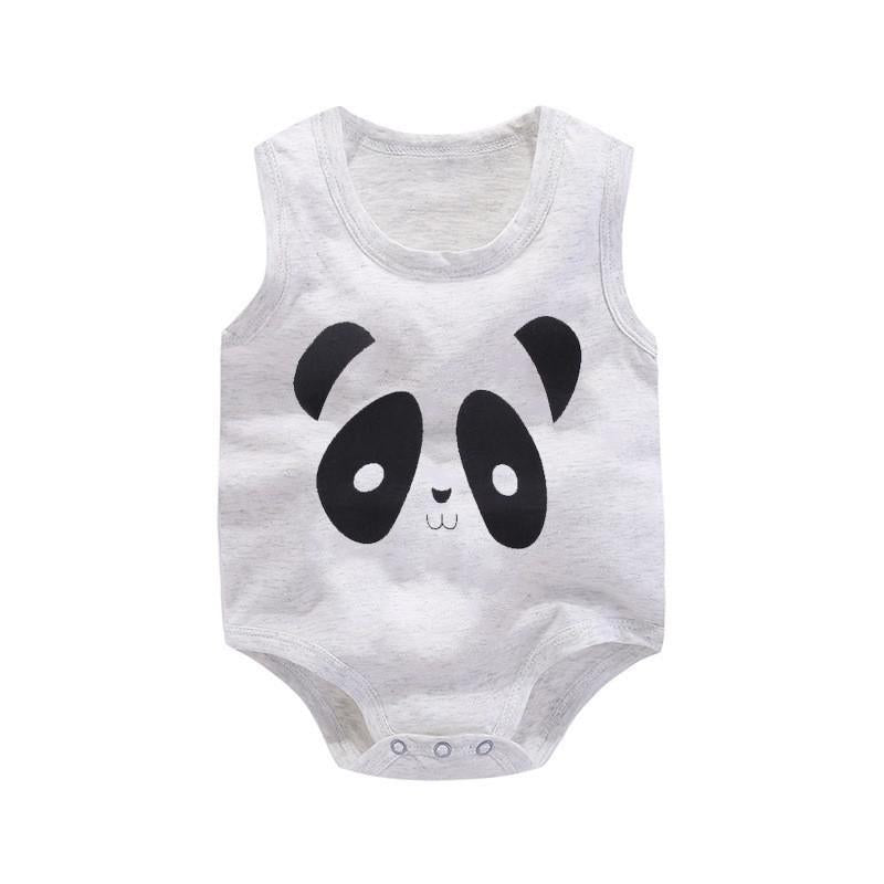 Neugeborenes Baby, Jungen, Mädchen, Cartoon, Baumwolle, Bodysuit, Säuglingsbaby, Tasche, Furz, ärmellose Weste, Overall, Sommer, dünnes Pinguin-Pyjama-Outfit