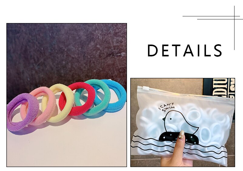 50/100 teile/satz Mädchen Bunte Nylon Kleine Elastische Haarbänder Kinder Pferdeschwanz Halter Scrunchie Stirnband Kinder Haarschmuck