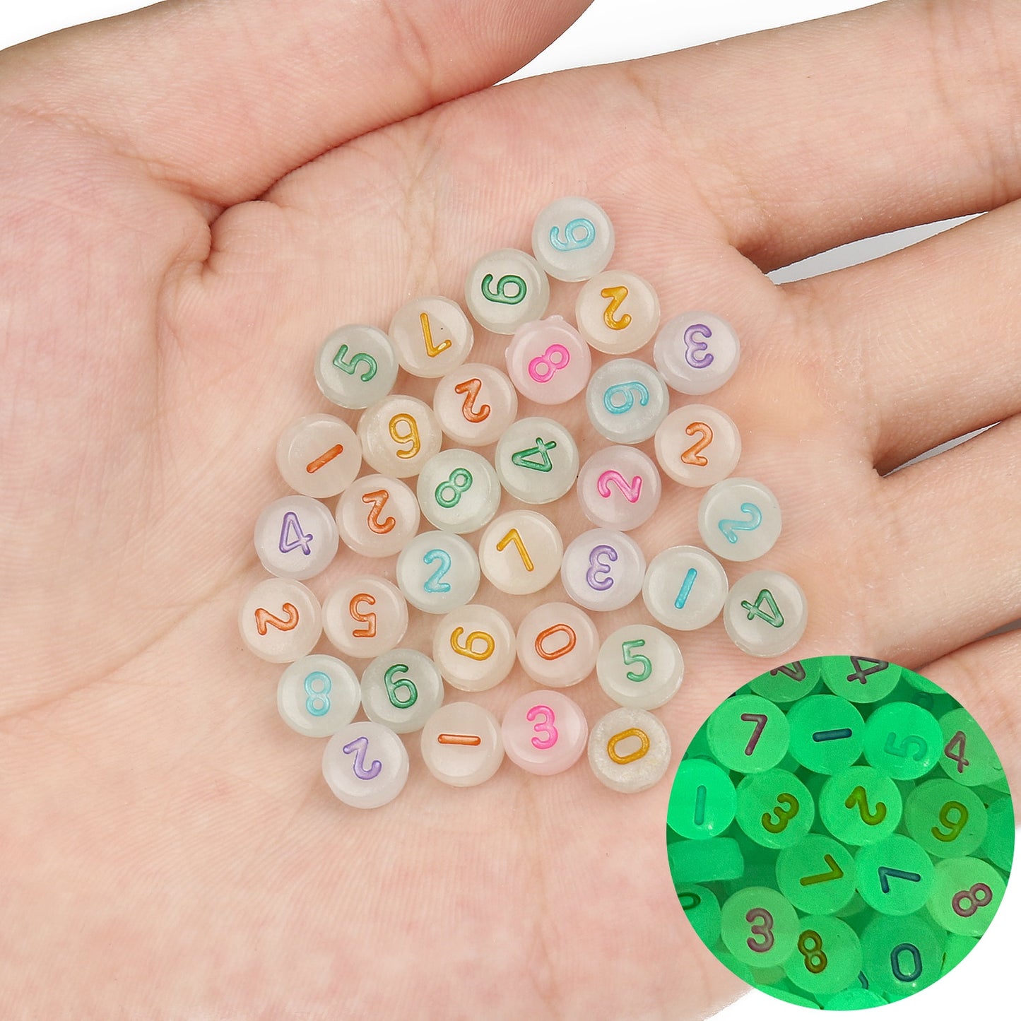 Mixed Letter Acrylic Beads Round Flat Alphabet Digital Cube Loose Spacer Beads For Jewelry Making Handmade Diy Bracelet Necklace