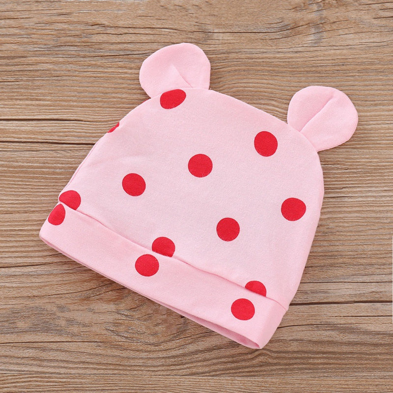 Frühling Herbst Baumwolle Neugeborenes Baby Mädchen Kleidung 0-3 Monate Polka Dot Unisex Säuglingskleidung Set Junge 3-teilige Kleidung mit Hut