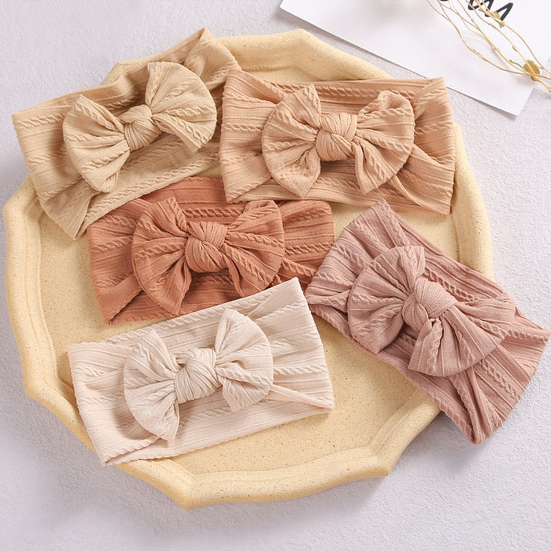 Shiny Fashion Florals Headband Newborn Baby Elastic Princess Hairbands Child Kids Pearl Fresh Style Cute Headwear Gifts