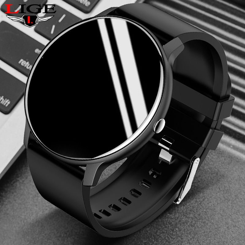 Smart Watch Men Full Touch Screen Sport Fitness Watch IP67 Waterproof Bluetooth Smartwatch Men