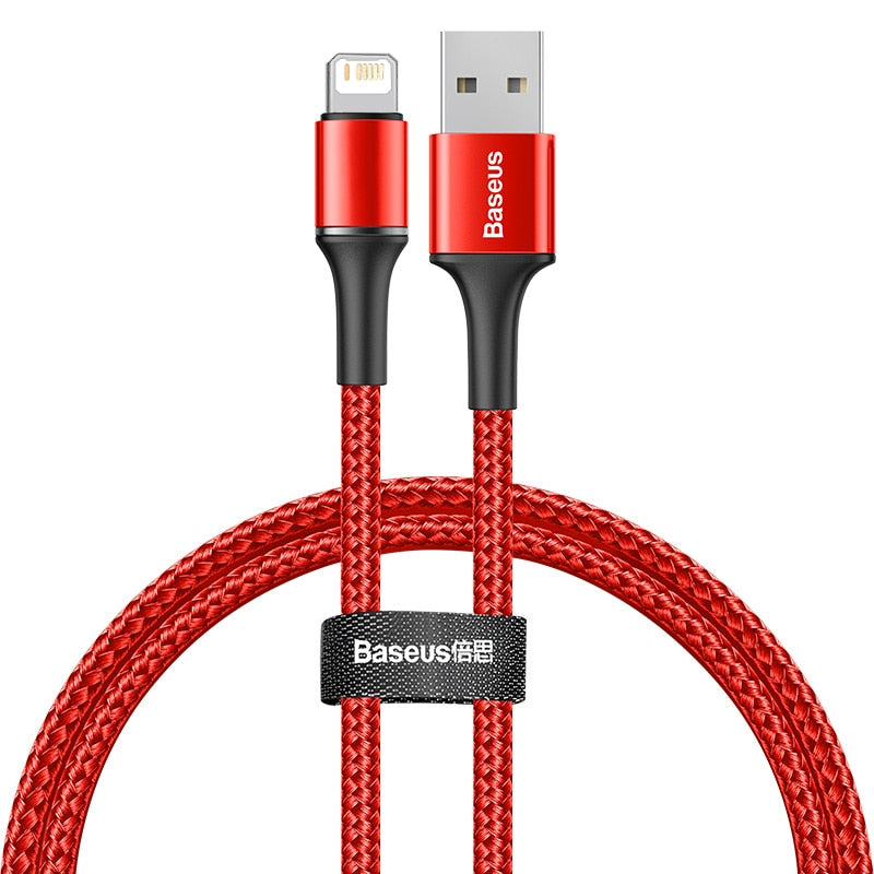 Baseus USB-Kabel für iPhone 12 11 13 Pro XS Max Xr X 8 7 6 LED-Beleuchtung Schnellladegerät Datum Telefonkabel für iPad-Drahtkabel