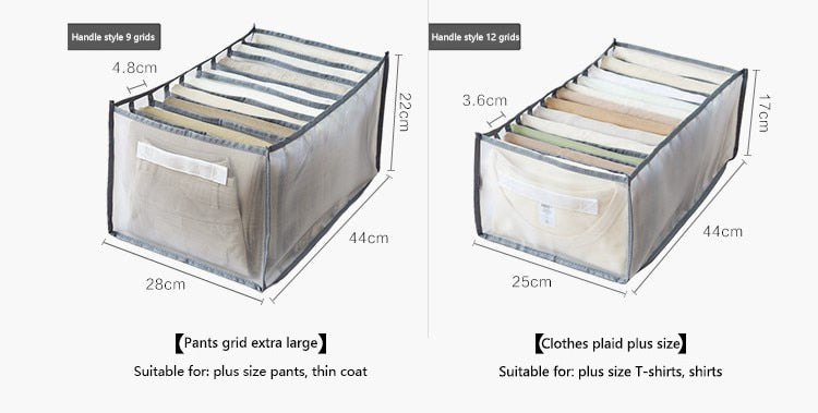 Sweater Clothes Storage Grid Boxes Student Dormitory Wardrobe Closet Drawer Organizer Pants Clothing Separation Box