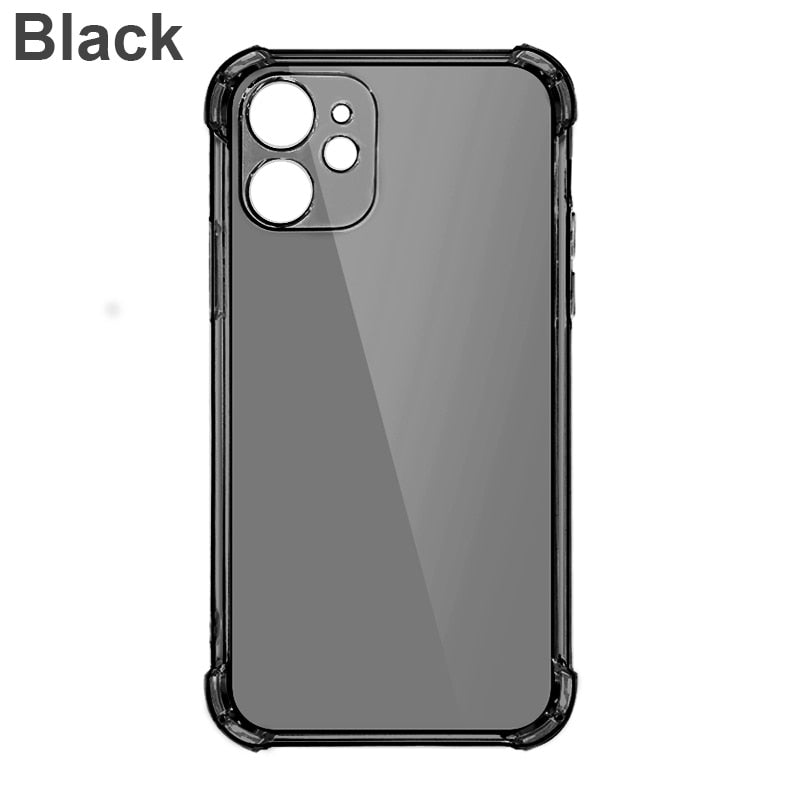 Épais Antichoc Silicone Téléphone étui pour iPhone 14 13 12 11 Pro Max Caméra Protection Cas iPhone X Xr Xs 7 8 14 Plus Couverture Arrière