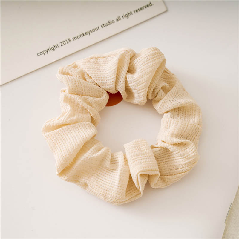 Frauen Silk Scrunchie elastisches handgemachtes mehrfarbiges Haarband Pferdeschwanz Halter Stirnband Haarschmuck Satin Seide einfarbig