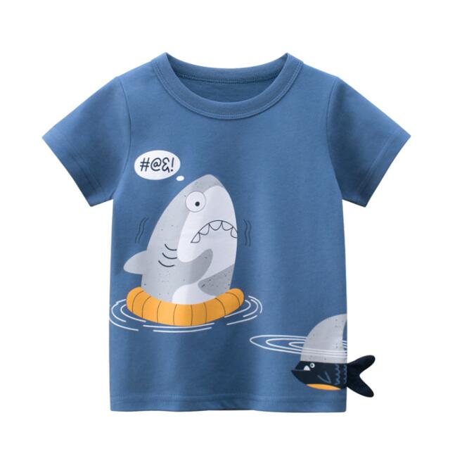 Dessin animé été vêtements pour enfants garçons T-shirt à manches courtes enfants sweat enfant coton vêtements garçons T-shirts