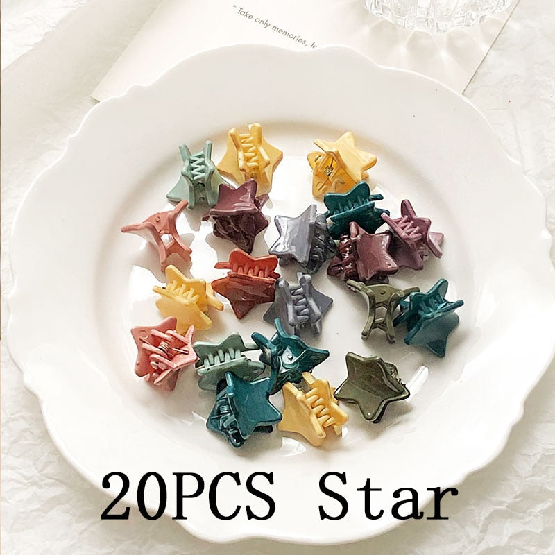 30/50PCS/Set Girls Cute Colorful Flower Star Mickey Small Hair Claws Kids Sweet Hairpins Hair Clips Fashion Hair Accessories