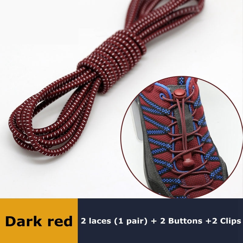 Sneaker ShoeLaces Elastic No Tie Shoe Laces Stretching Lock Lazy laces Quick Rubber Shoelace Shoestrings