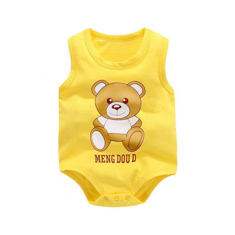 Nouveau-né bébé garçons filles dessin animé coton body infantile bébé sac pet sans manches gilet combinaison été mince pingouin pyjamas tenue