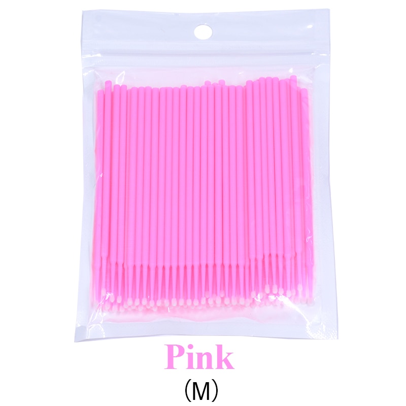 100 pièces/bouteille Extension de cils écouvillons de nettoyage cils ascenseur colle dissolvant applicateurs Microblade maquillage Micro brosses outil