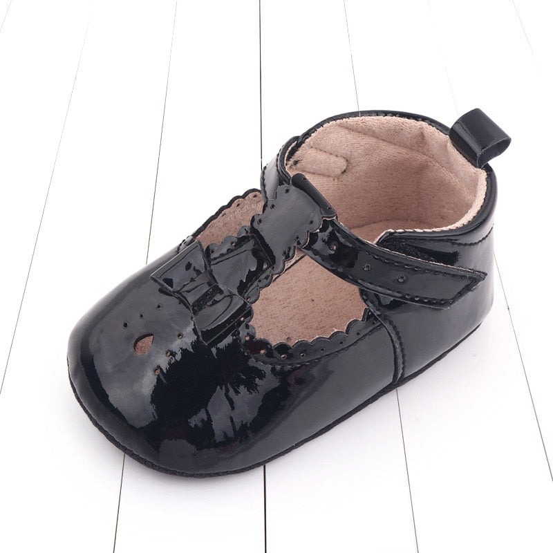 Nouveau-né bébé filles chaussures boucle en cuir premiers marcheurs grand arc été princesse chaussures fête mariage bébé fille chaussures