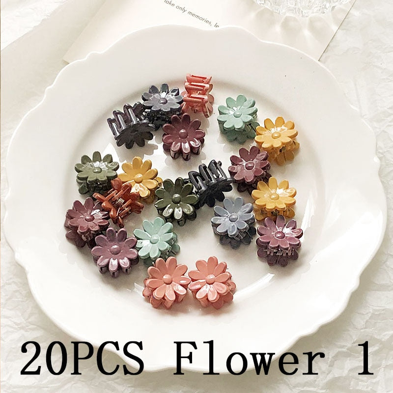 30/50PCS/Set Girls Cute Colorful Flower Star Mickey Small Hair Claws Kids Sweet Hairpins Hair Clips Fashion Hair Accessories