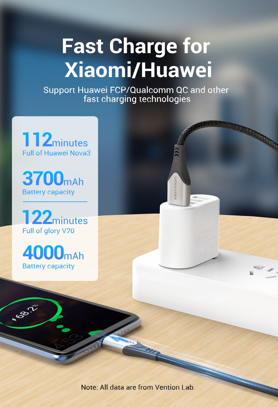 USB Type C Cable for Samsung S21 3A Fast USB Charging USB C Charger Date Wire for Xiaomi Redmi Note 8 Type-C Cabo Cable