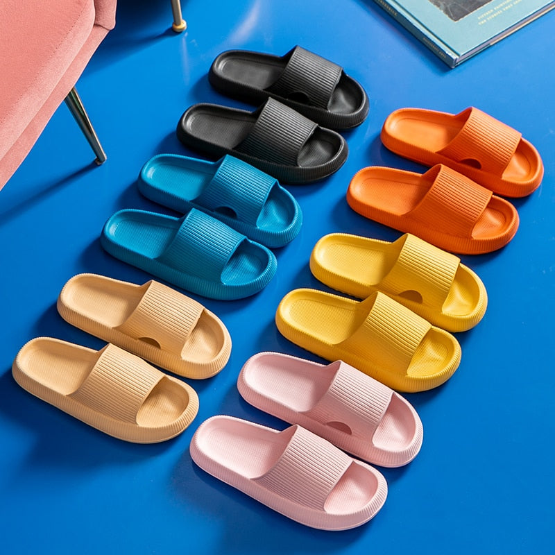 Women Thick Platform, Cloud Slippers, Summer, Beach Eva Soft Sole, Sandals Ladies Indoor, Bathroom Anti-slip Shoes