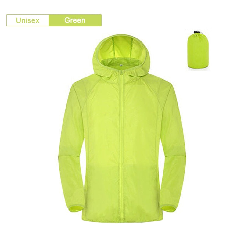 Camping pluie veste hommes femmes imperméable Protection solaire vêtements pêche chasse vêtements séchage rapide peau coupe-vent avec poche