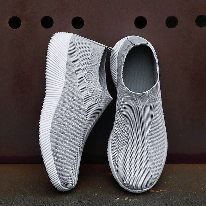 Women Vulcanized Shoes: High-Quality Slip-On Sneakers and Flats for Comfortable Walking and LoafingWalking Flat