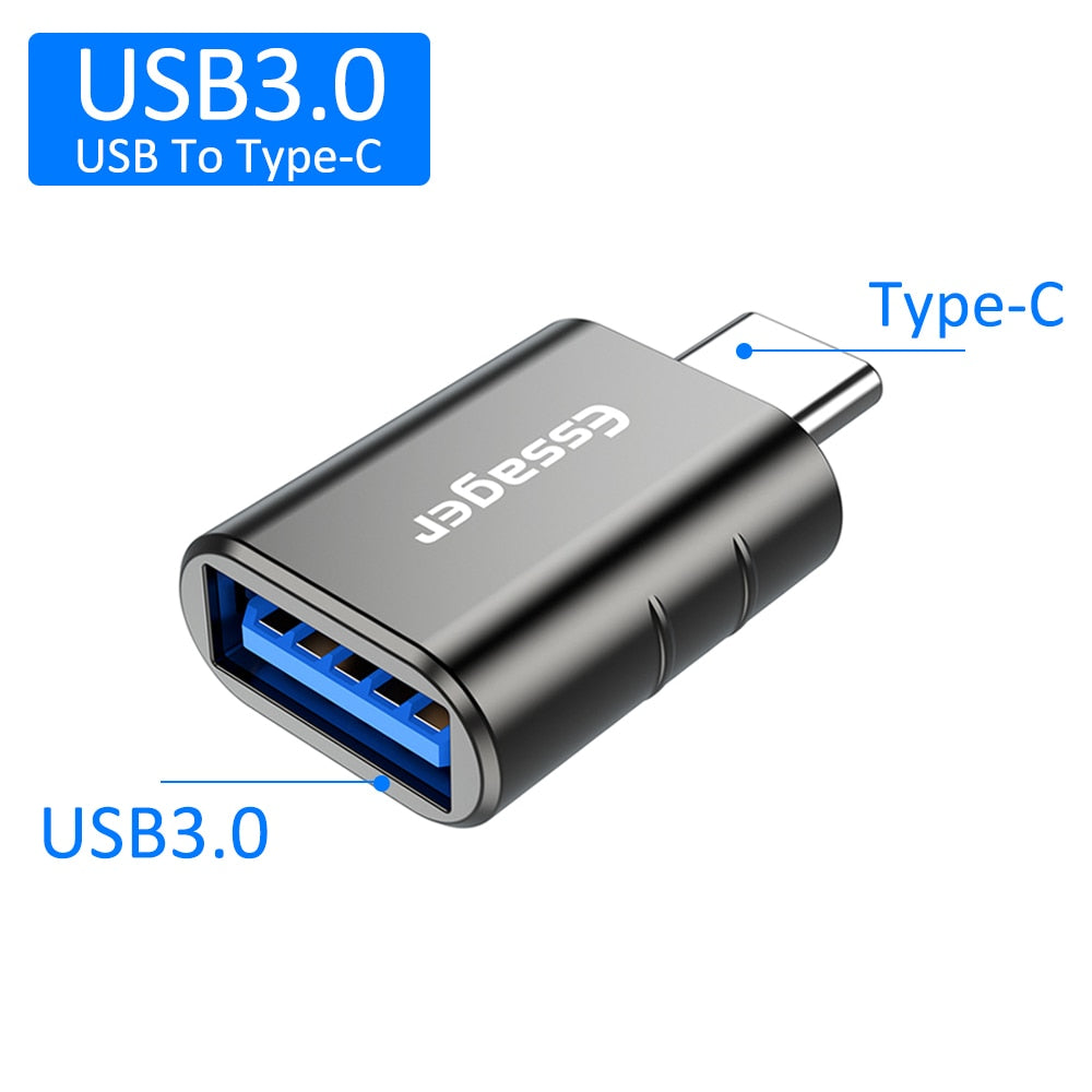 Essager USB 3.0 Type-C OTG Adaptateur Type C USB C Mâle Vers USB Femelle Convertisseur Pour Macbook Xiaomi Samsung S20 USBC OTG Connecteur