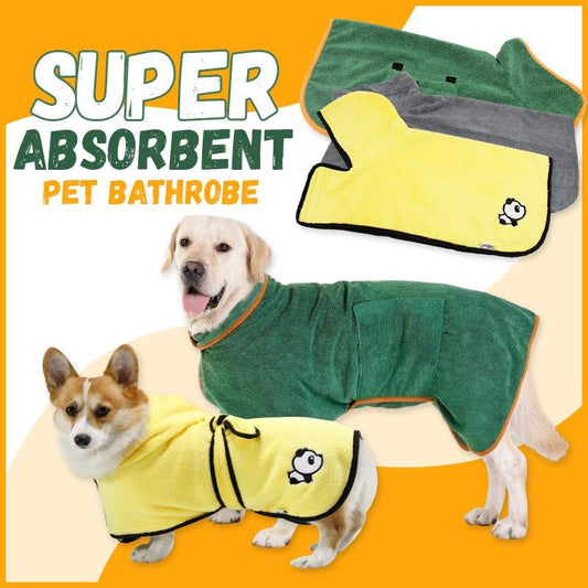 Dog Bathrobe Towel Bath Robe Pet Bathrobe Drying Coat Absorbent Towel For Large Medium Small Dog Super Fast Dry Soft Adjustable