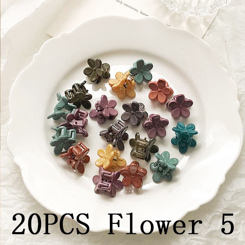 30/50PCS/Set Girls Cute Colorful Flower Star Mickey Small Hair Claws Kids Sweet Hairpins Hair Clips Fashion Hair Accessories