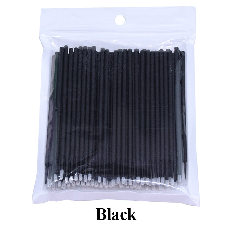 100PCS/Bottle Eyelash Extension Cleaning Swabs Lash Lift Glue Remover Applicators Microblade Makeup Micro Brushes Tool