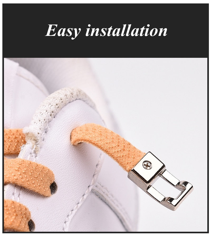 Elastic Cross buckle ShoeLaces, 1 Second Quick No Tie Shoe laces Kids Adult Unisex Sneakers Shoelace Lazy Laces Strings