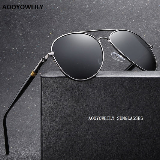 Luxury Men Polarized Sunglasses Driving Sun Glasses For Men Women Brand Designer Male Vintage Black Pilot Sunglasses UV400