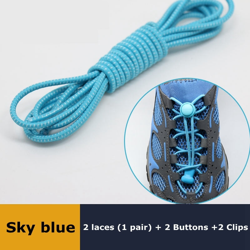 Sneaker ShoeLaces Elastic No Tie Shoe Laces Stretching Lock Lazy laces Quick Rubber Shoelace Shoestrings