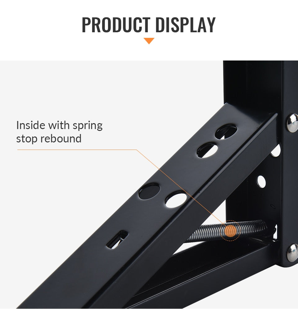 2PCS Triangle Folding Angle Bracket Heavy Support Adjustable Wall Mounted Bench Table Shelf Bracket Furniture Hardware