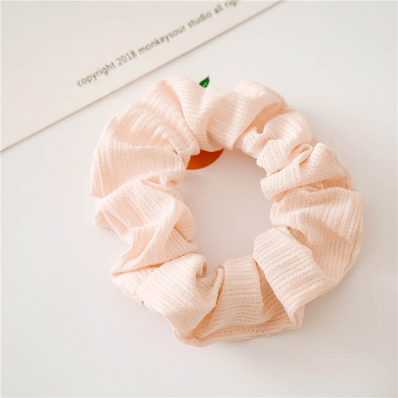 Women Silk Scrunchie Elastic Handmade Multicolor Hair Band Ponytail Holder Headband Hair Accessories Satin Silk Solid Color