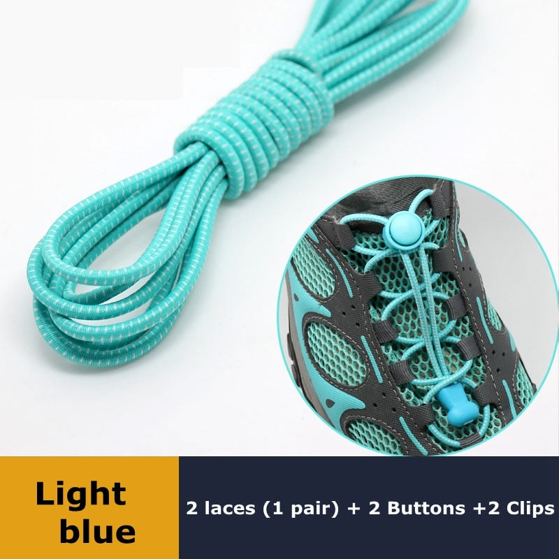 Sneaker ShoeLaces Elastic No Tie Shoe Laces Stretching Lock Lazy laces Quick Rubber Shoelace Shoestrings