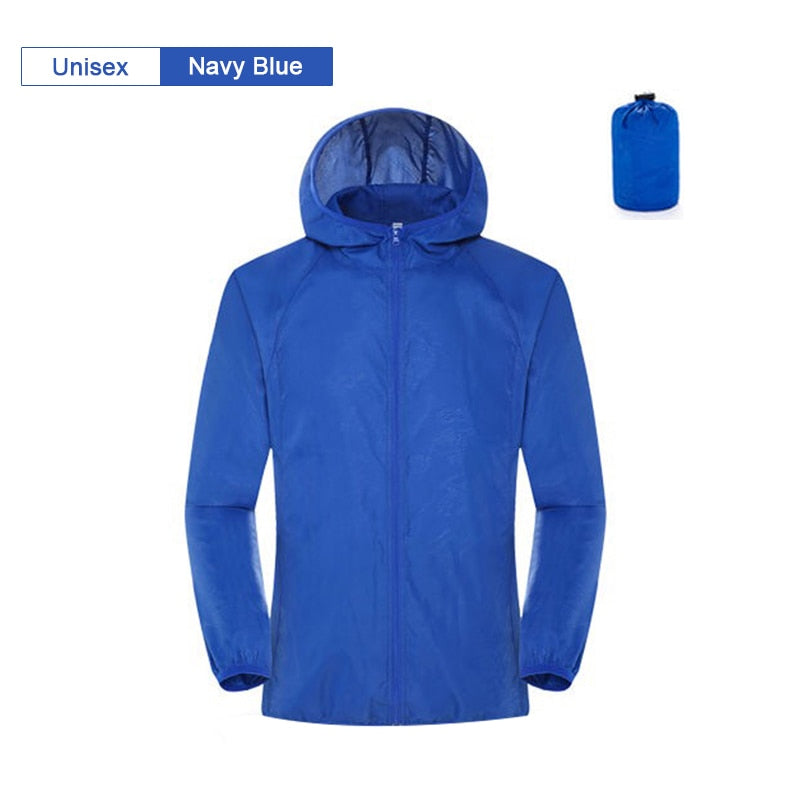 Camping pluie veste hommes femmes imperméable Protection solaire vêtements pêche chasse vêtements séchage rapide peau coupe-vent avec poche