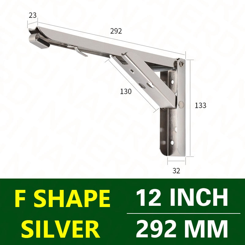 2PCS Triangle Folding Angle Bracket Heavy Support Adjustable Wall Mounted Bench Table Shelf Bracket Furniture Hardware