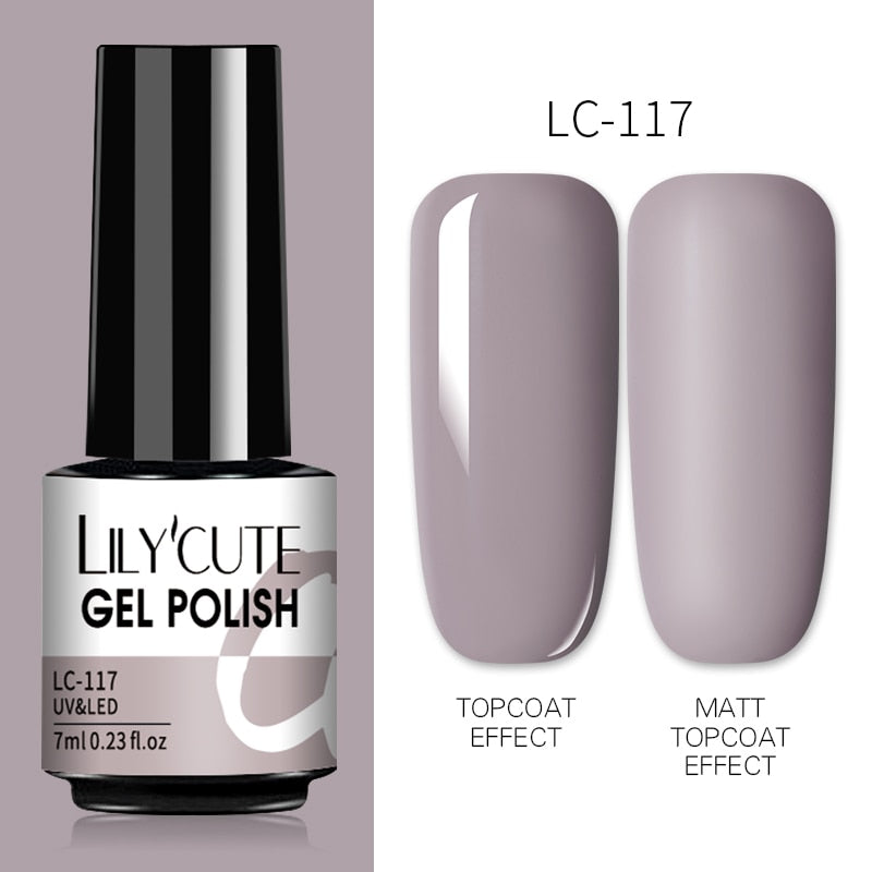 7 ml Gel-Nagellack Nude Vernis Semi-permanenter Nagellack für Nägel Tränken Sie UV-LED-UV-Gel-DIY-Nagelkunst-Gel-Lacke