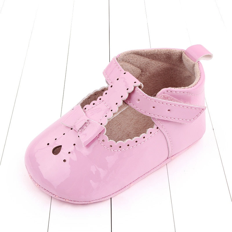 Nouveau-né bébé filles chaussures boucle en cuir premiers marcheurs grand arc été princesse chaussures fête mariage bébé fille chaussures