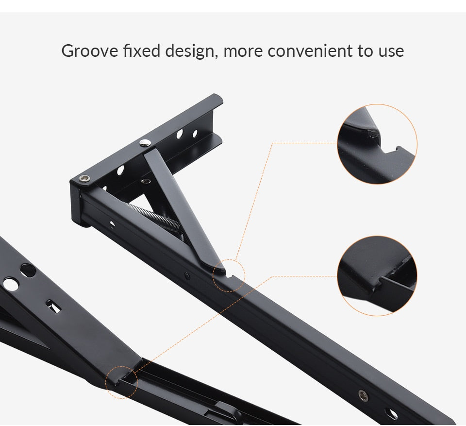2 pièces Triangle Support d'angle pliant Support lourd réglable mural banc Table étagère Support matériel de meubles