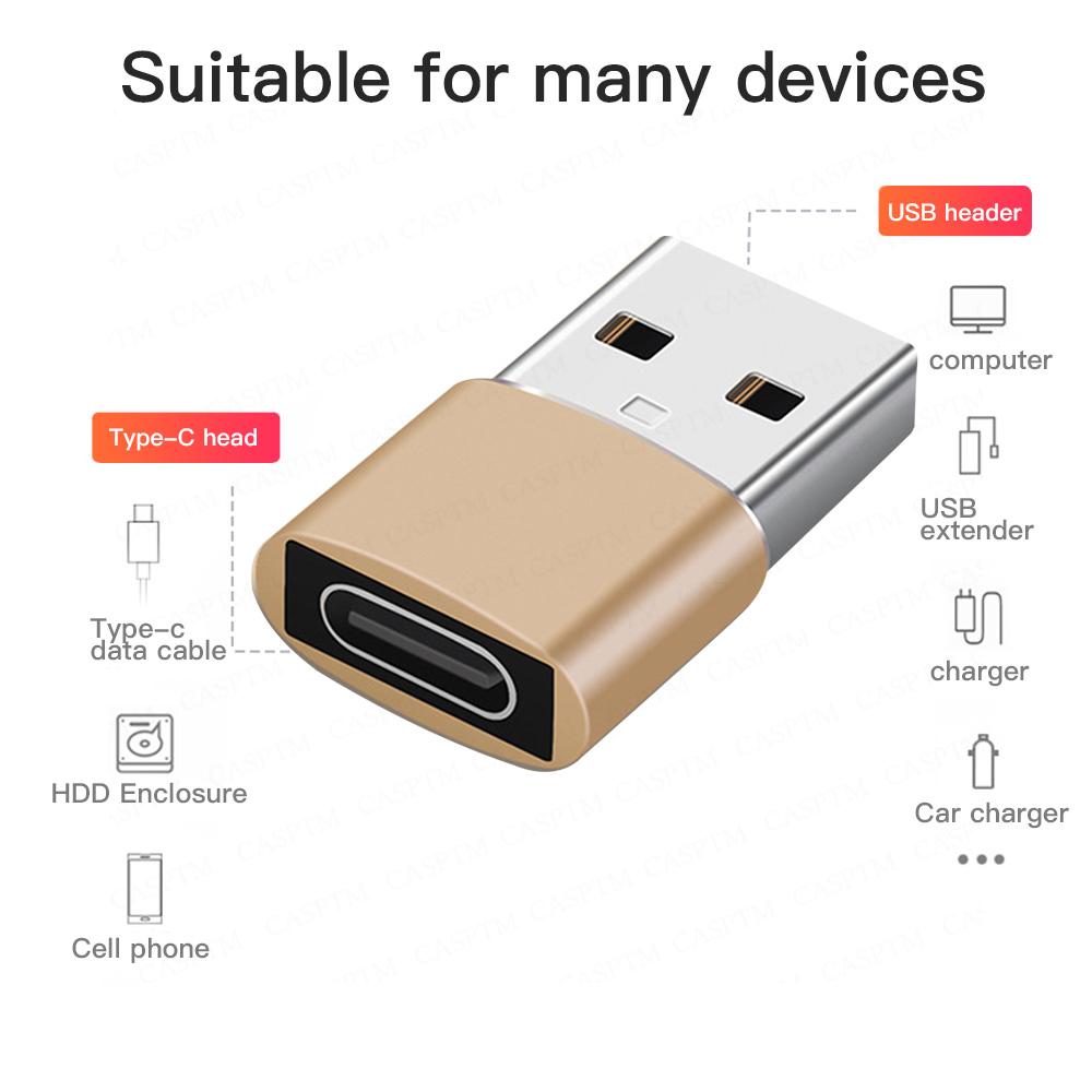 Adaptateur chargeur 2 pièces pour iPhone 14 13 12 11 Pro Max adaptateur USB type-c Type C convertisseur USB-C USB vers Type C câbles adaptateur OTG