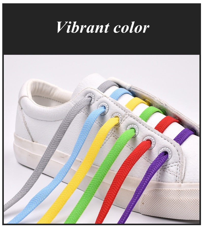 Elastic Cross buckle ShoeLaces, 1 Second Quick No Tie Shoe laces Kids Adult Unisex Sneakers Shoelace Lazy Laces Strings