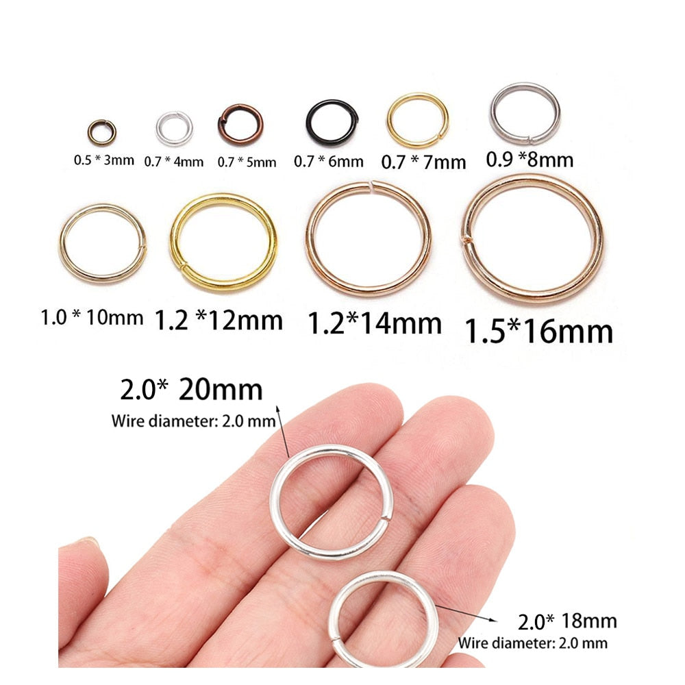 50-200 teile/los 4-20mm Biegeringe Spaltringe Stecker Für Diy Schmuck Finden Zubehör Großhandel Zubehör