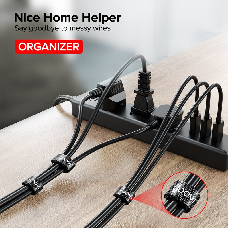 Cable Organizer, Wire Winder Clip Earphone Holder Mouse Cord Management USB Charger Protector For iPhone Samsung Xiaomi Huawei