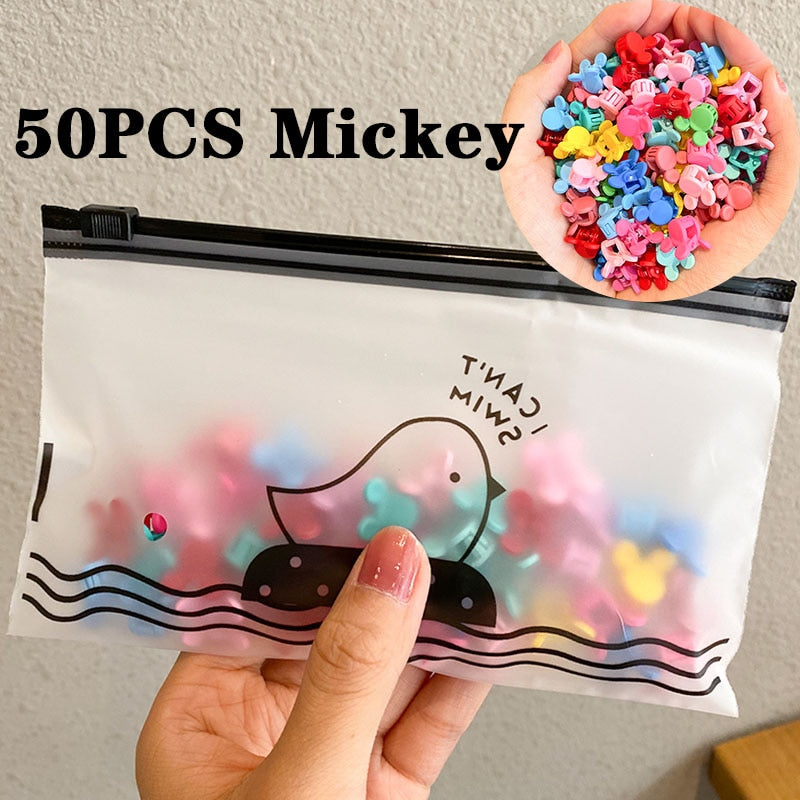 30/50 Teile / satz Mädchen Nette Bunte Blume Stern Mickey Kleine Haargreifer Kinder Süße Haarnadeln Haarspangen Mode Haarschmuck